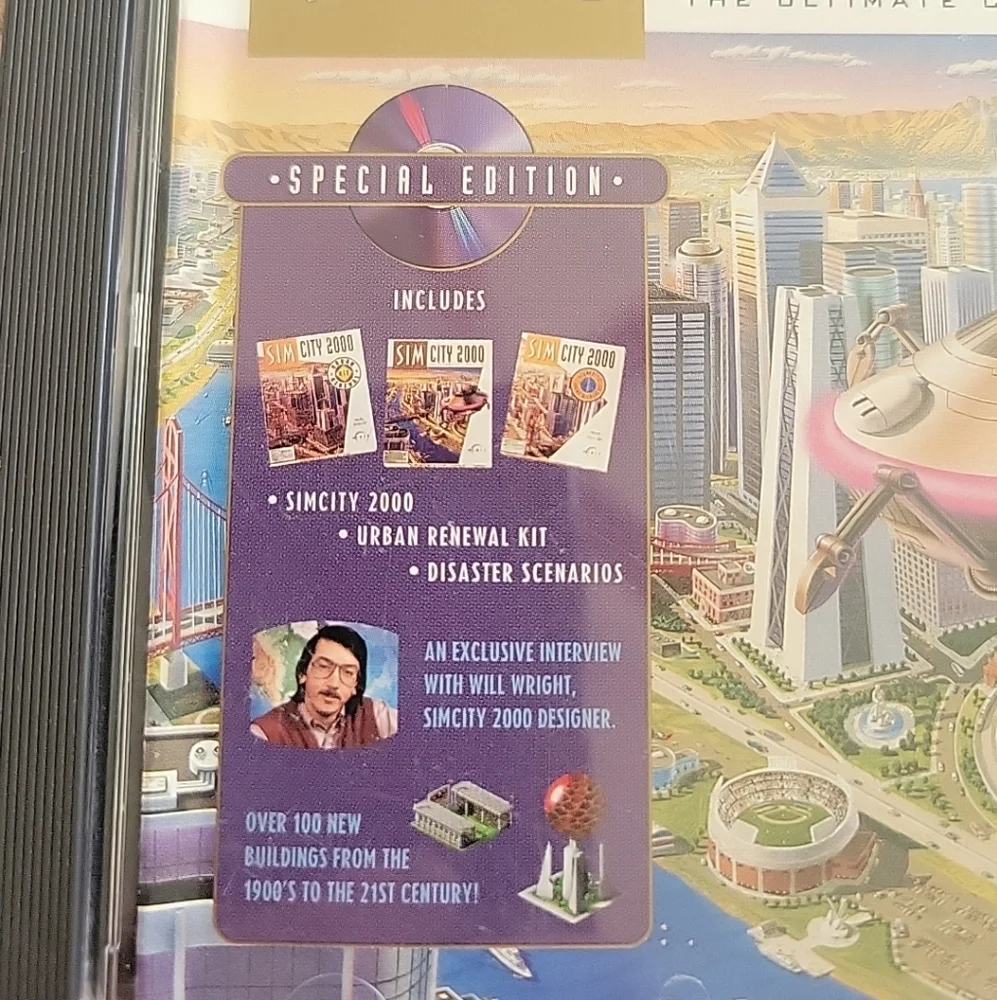 SimCity 2000 CD Collection Special Edition PC Game CD-ROM 1994 Maxis Used